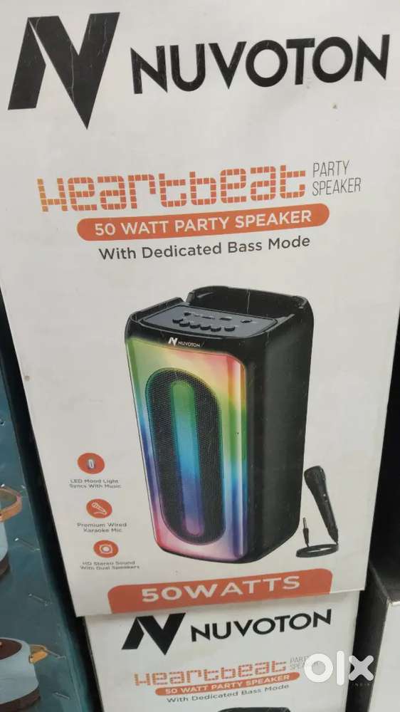 NUVOTON Heartbeat 50 watt party speaker with dedicated base mode