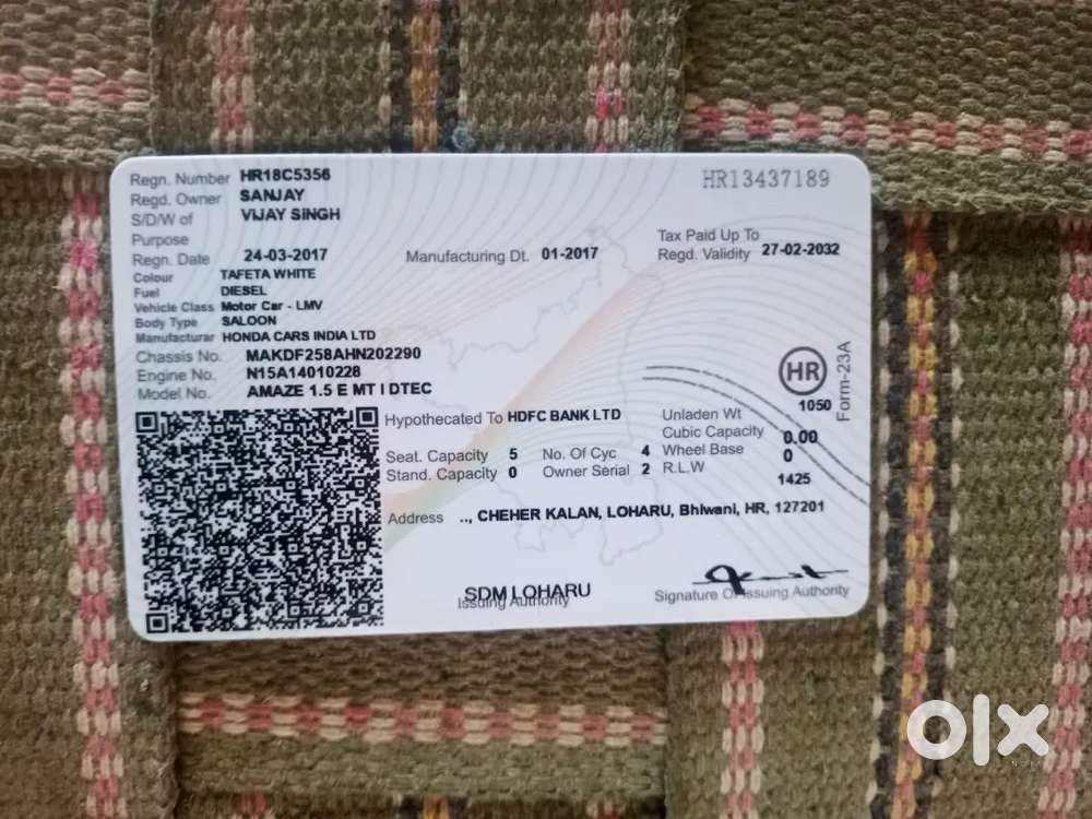 Honda Amaze Variant 2017 Diesel