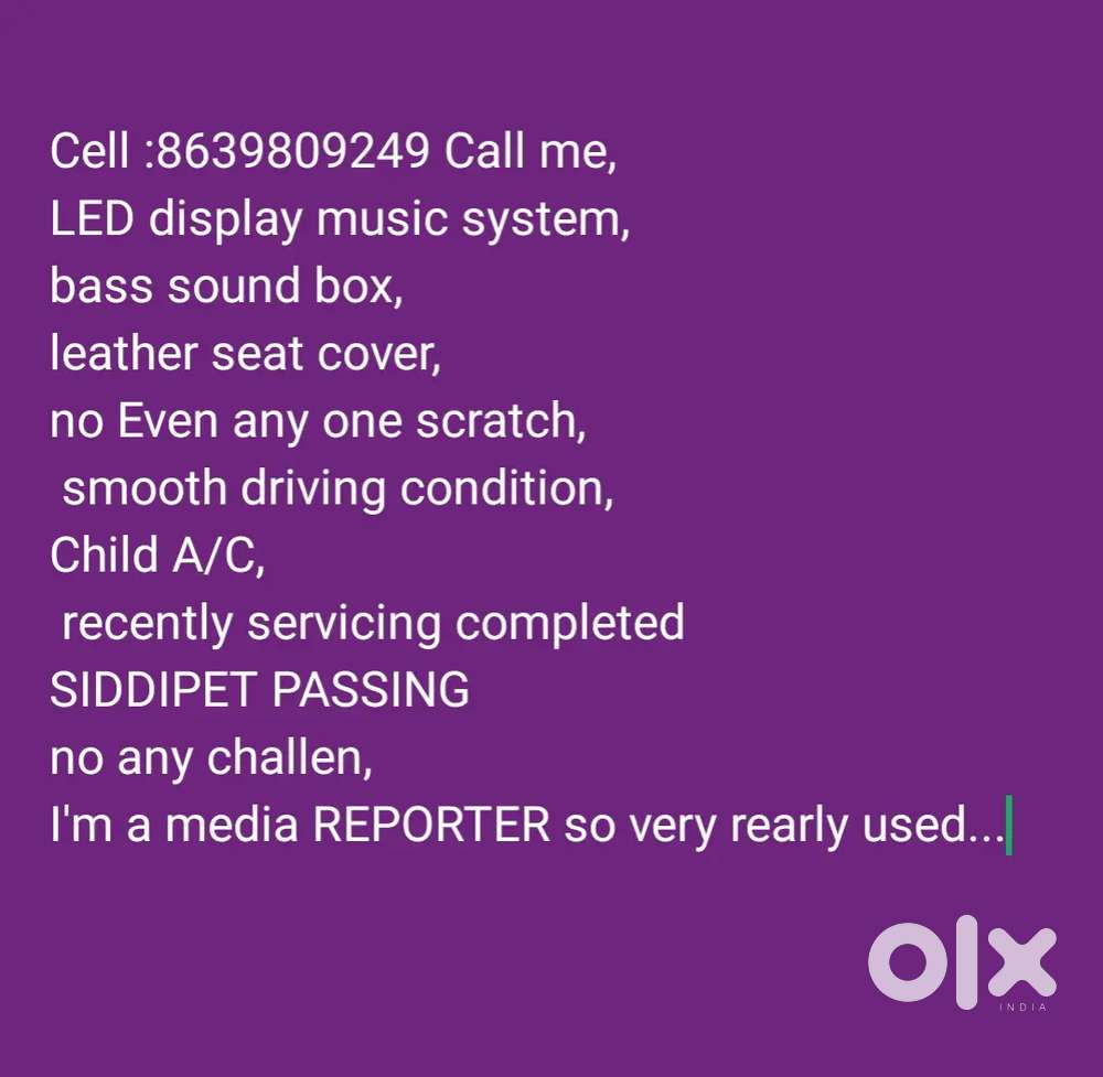 Excellent Condition No Need To Pay One Rupee Everything Is In The Car