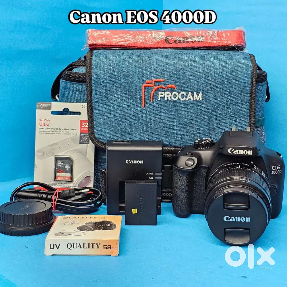 Canon EOS 4000D DSLR Camera Kit with EF-S 18-55mm III Lens