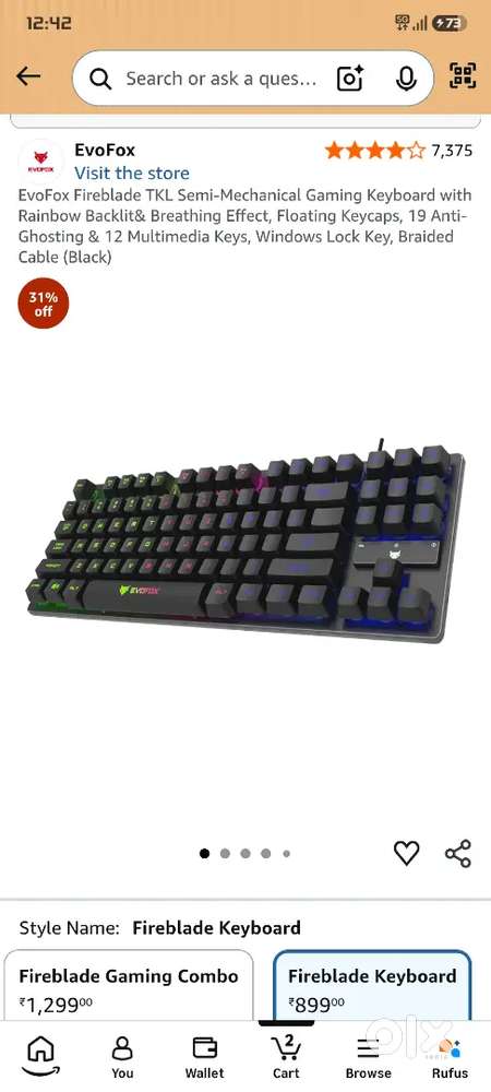 Evo fox keyboard