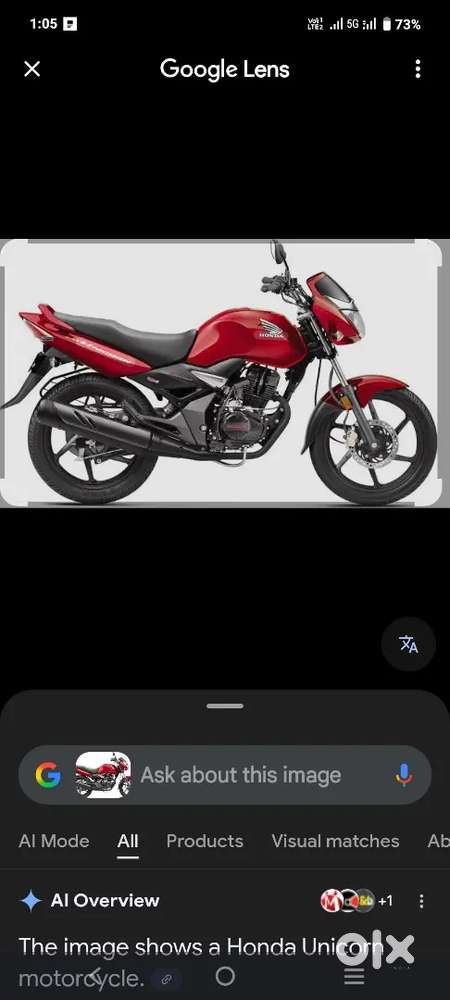 Honda Olx Bike 2021 2021 Red Colour Unicorn Bike For Sale