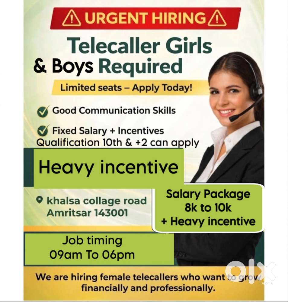 Urgent hiring for tele-caller