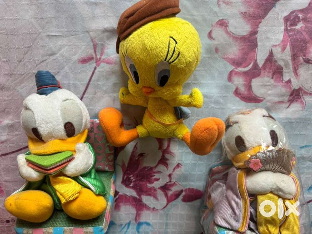 3 Small Soft toys for kids and as showcase show piece for sale