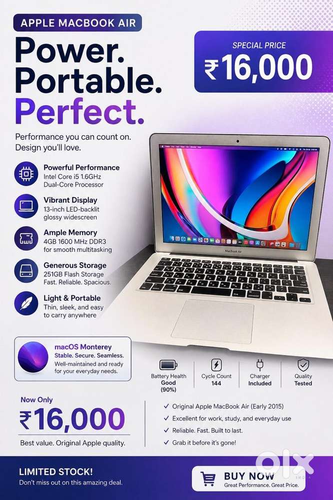 Macbook Air 2015 - Buy & Sell Computers & Laptops Online in India