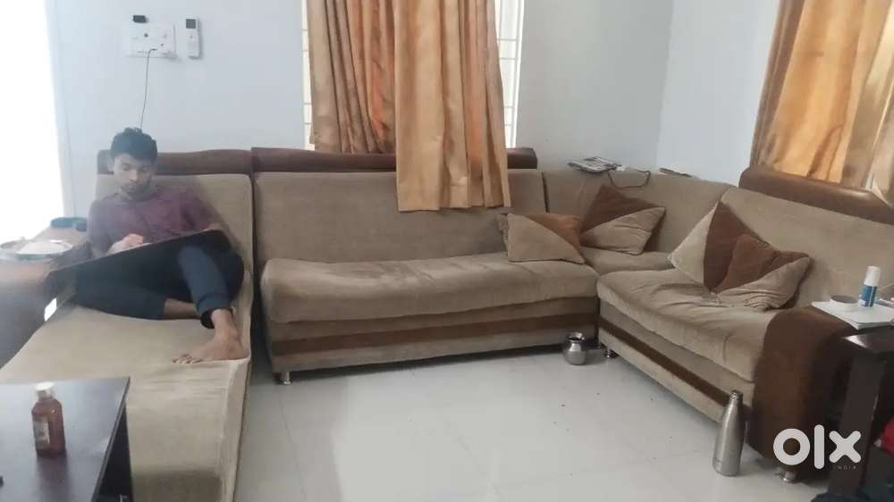 Sofa, wardrobes Godrej - 2 nos, study chair 1 no . pooja shelf 1 no