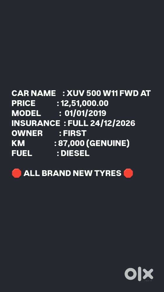 Mahindra Xuv500 W11 At, 2019, Diesel