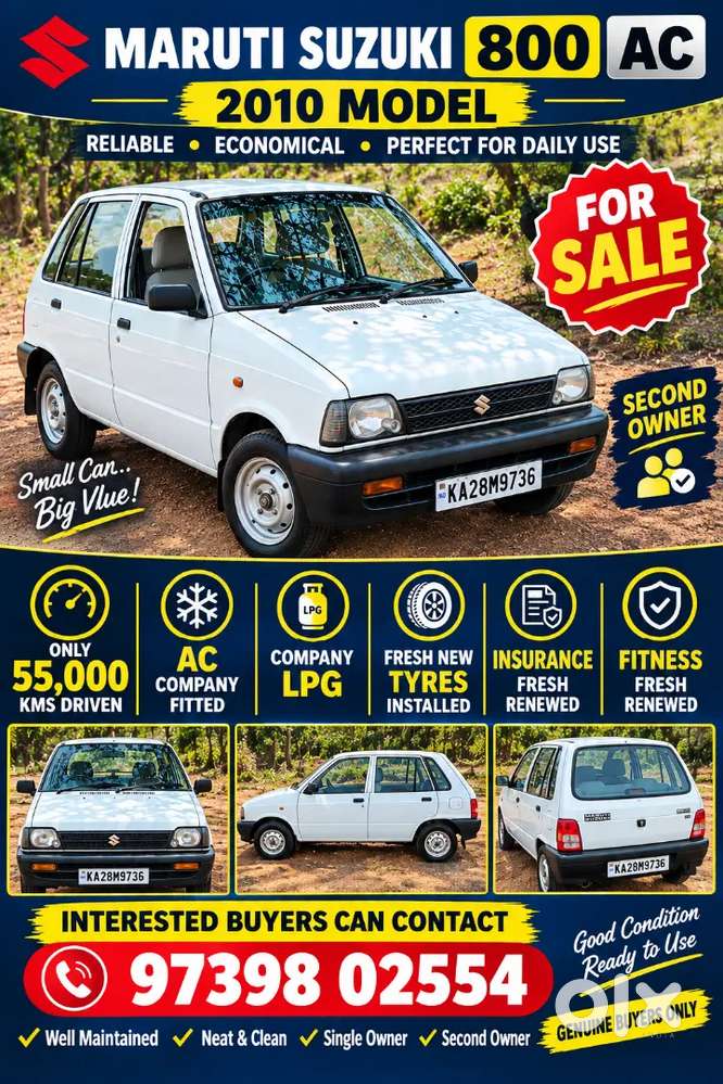 2nd Owner 2010 Maruti 800