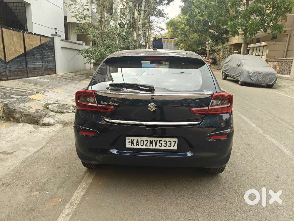 Baleno Car 2024 Top End Alpha Model Blue Color Single Owner