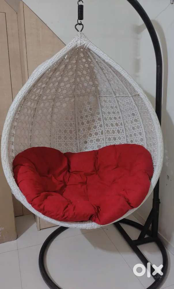 Single Seater Swing Chair with Stand & Cushion