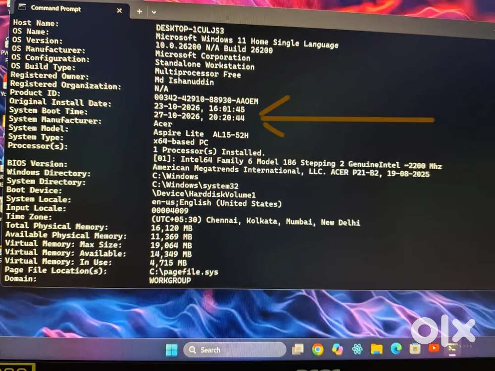 Acer aspire lite( i5 14 gen laptop/16/512/gen 4)