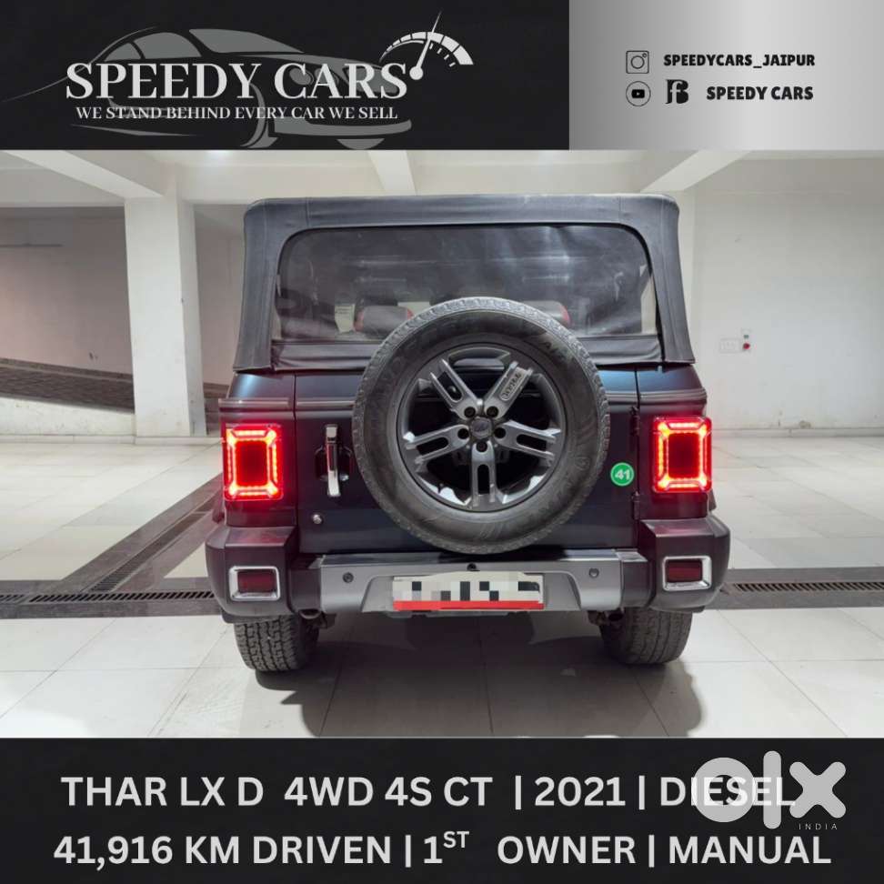 Mahindra Thar Lx 4-str Convertible Mt, 2021, Diesel
