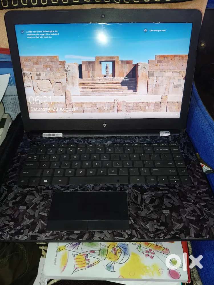 Very less used Hp laptop with brand new battery ssd and charger