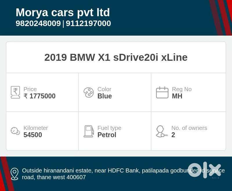 Bmw X1 2.0 Sdrive20i Xline, 2019, Petrol