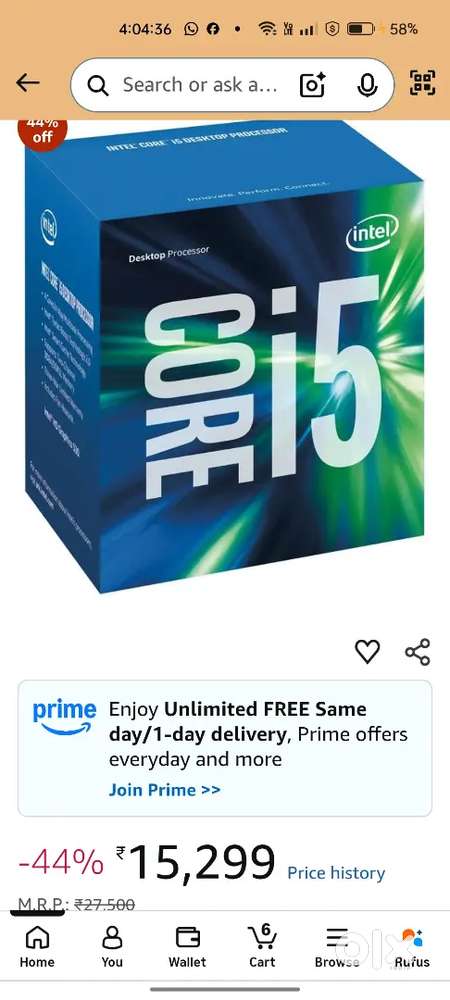 CPU i5 6600 3.9ghz and ddr3L ram 16 gb And Lga 1151 motherboard