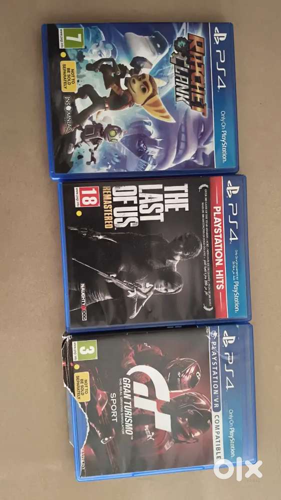 PS4 Original Games for Sale last of us Ratchet & Clank, Gran Turismo