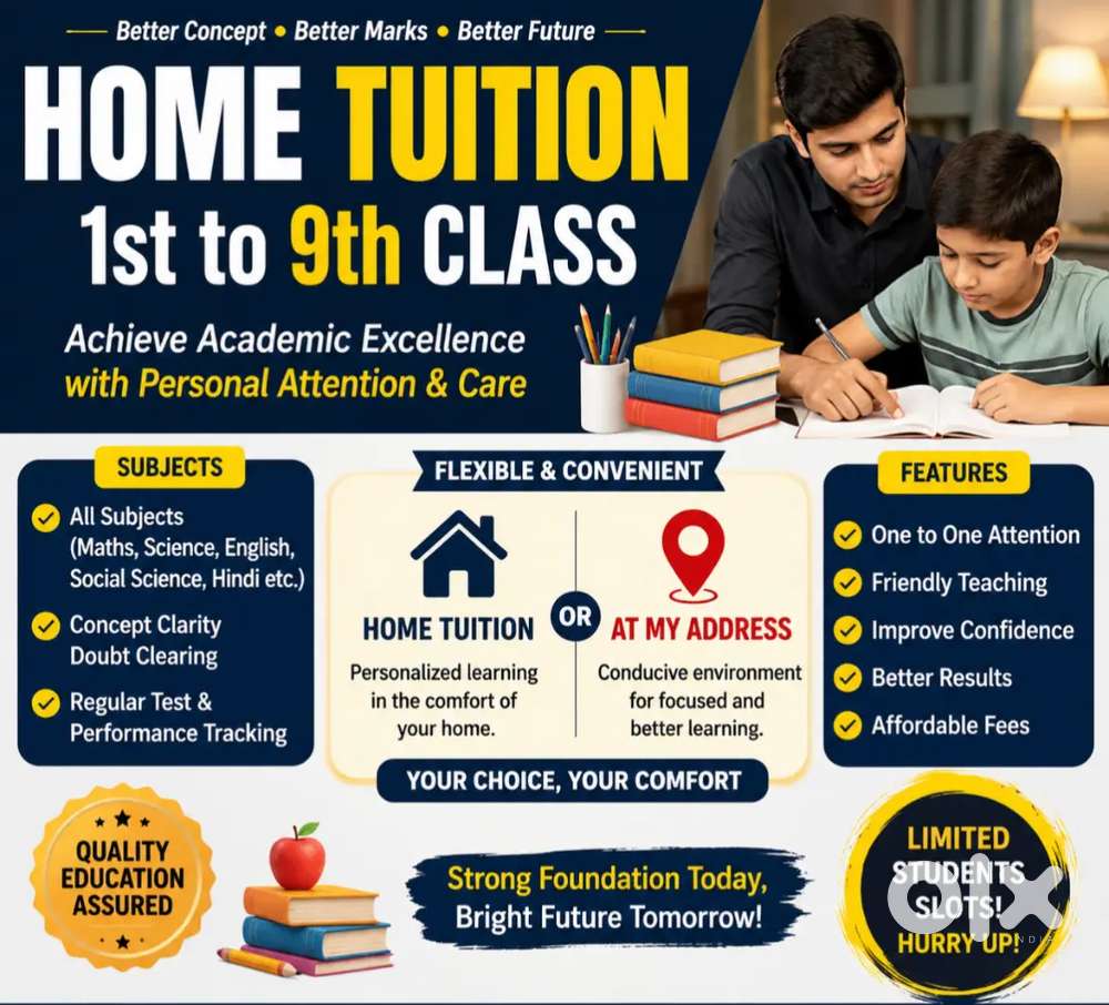 Home tuition or at my address both available