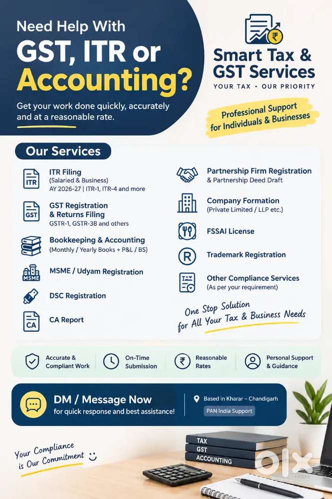 GST Returns Filing, ITR Filing & Business Registration Services
