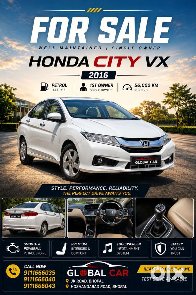 Honda City Vx (o) Mt I-vtec, 2016, Petrol