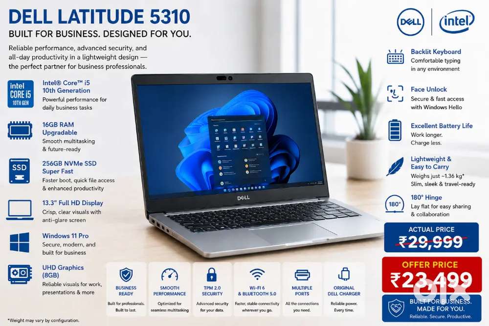 Dell Latitude 5310 i5 10th generation 16GB Ram 256 SSD