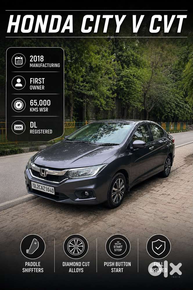 Honda City I-vtec Cvt V, 2018, Petrol