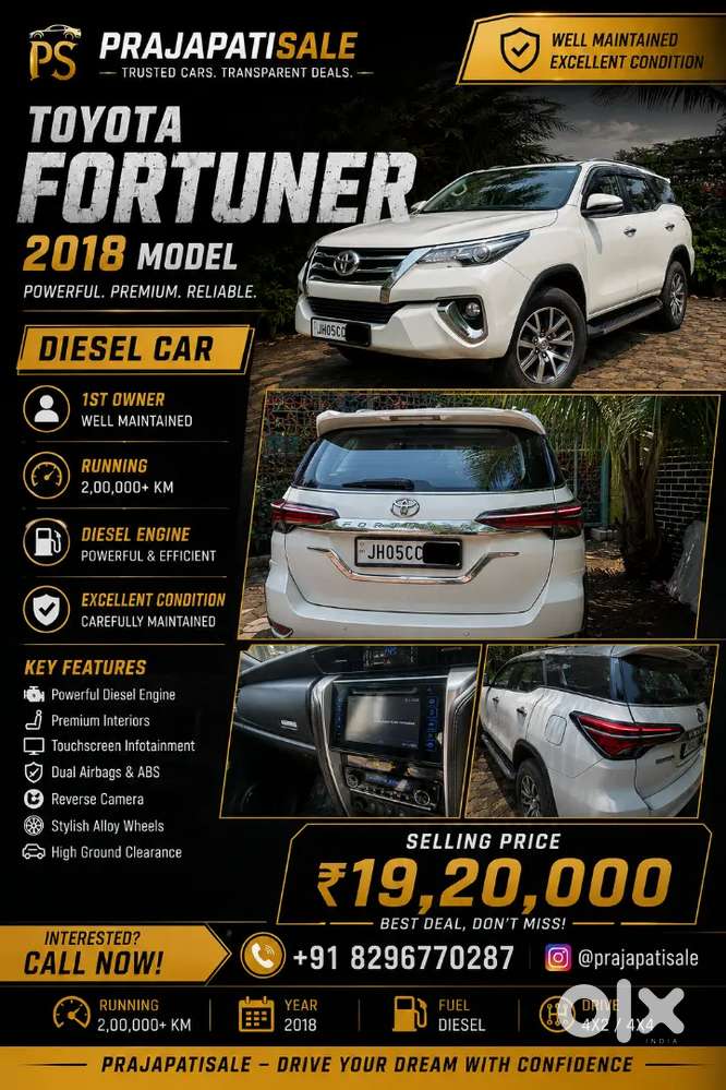 Toyota Fortuner Diesel Manual 2024