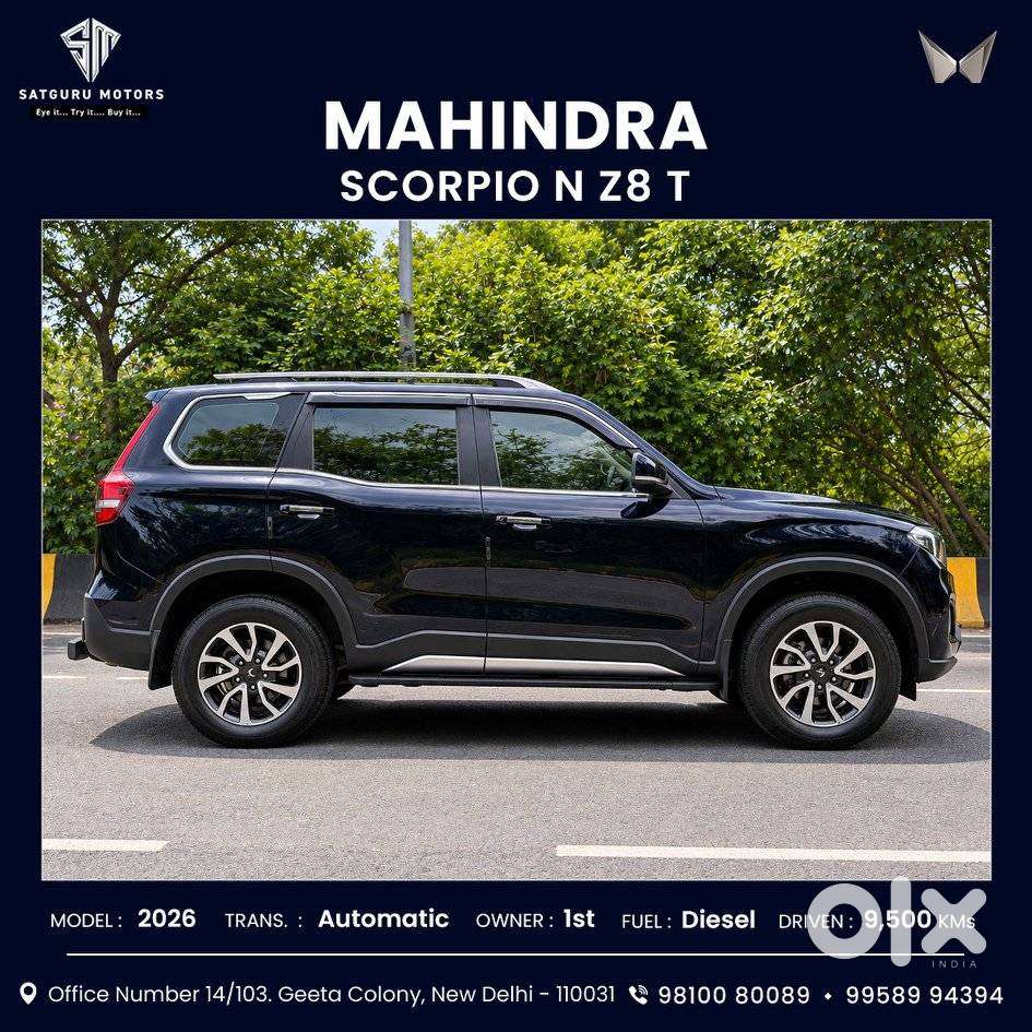 Mahindra Scorpio N Z8 L Diesel At 2wd 7 Str, 2026, Diesel