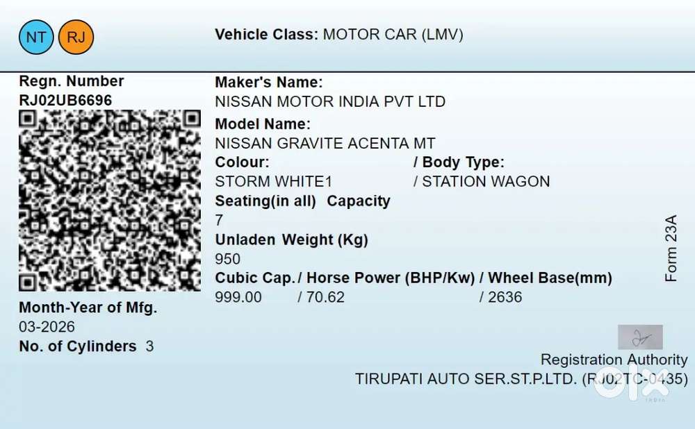 Almost New 2026 Nissan Gravite Acenta (7-seater) - 1st Owner, Excellen