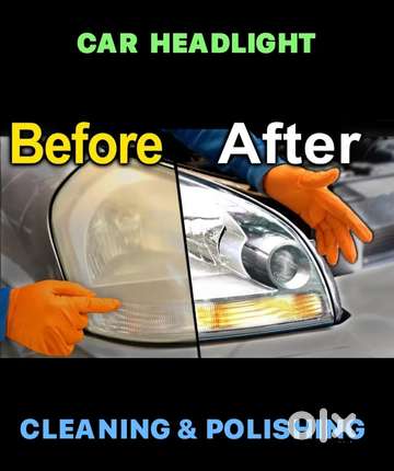 Car store headlight cleaning