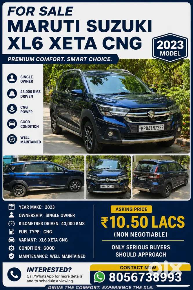 Maruti Suzuki Xl6 2023 Cng & Hybrids 43000 Km Driven