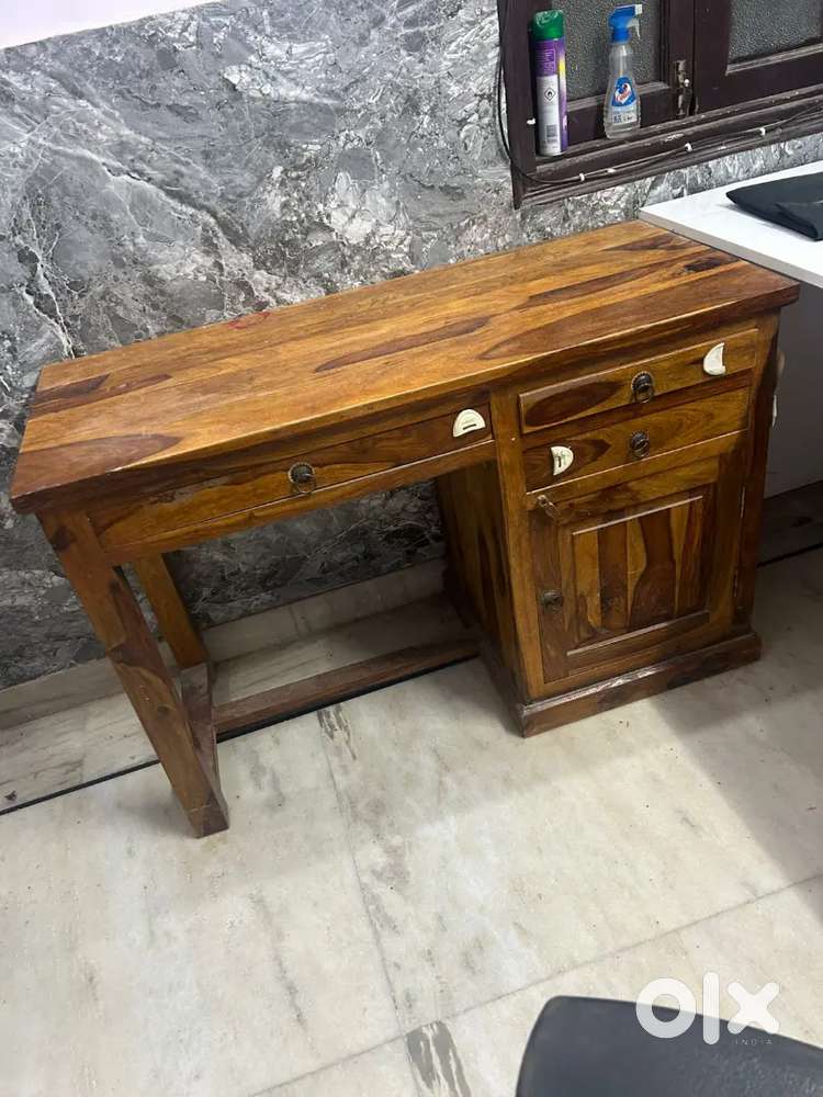 Premium Solid Wood Study & Office Table with Storage – Sheesham Wood