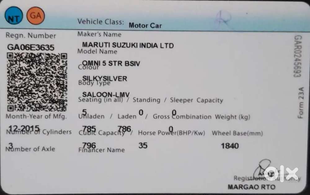 Maruti Suzuki Omni Petrol 2016