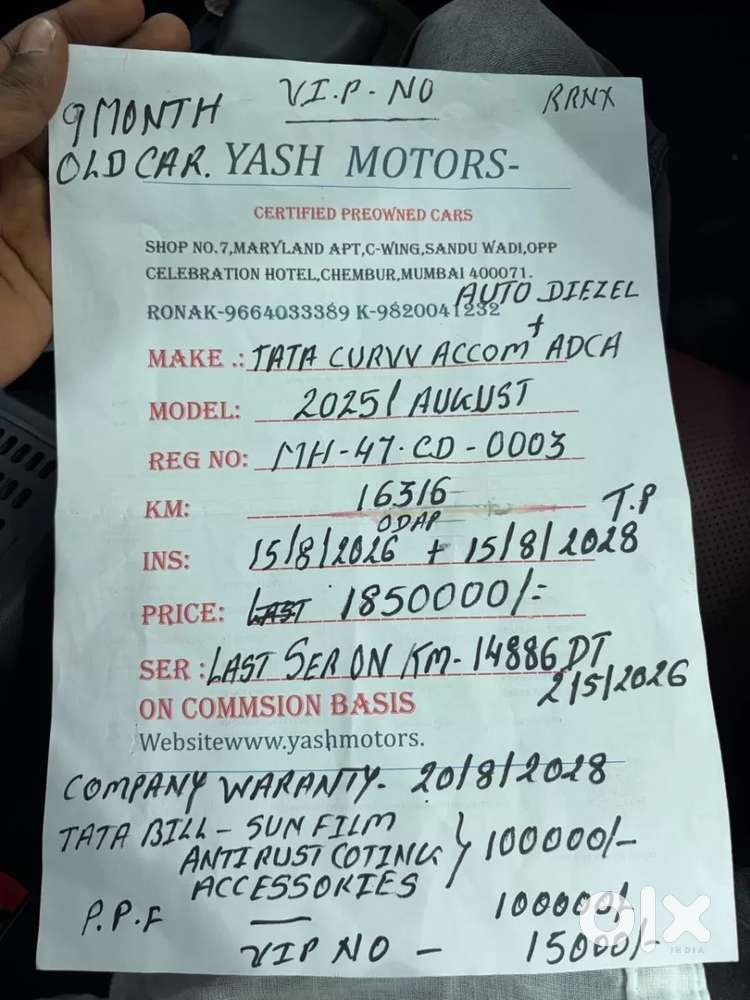 Tata Curvv, 2025, Diesel