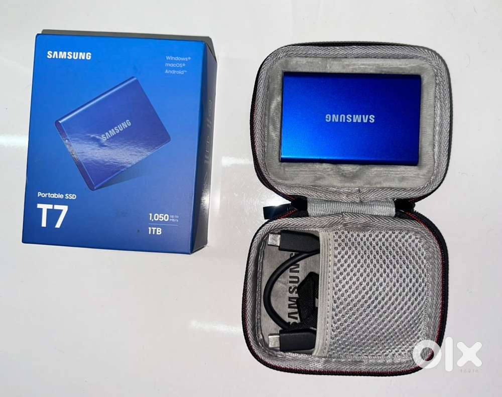 Samsung T7 1TB Portable SSD & under warranty + samsung case(free)