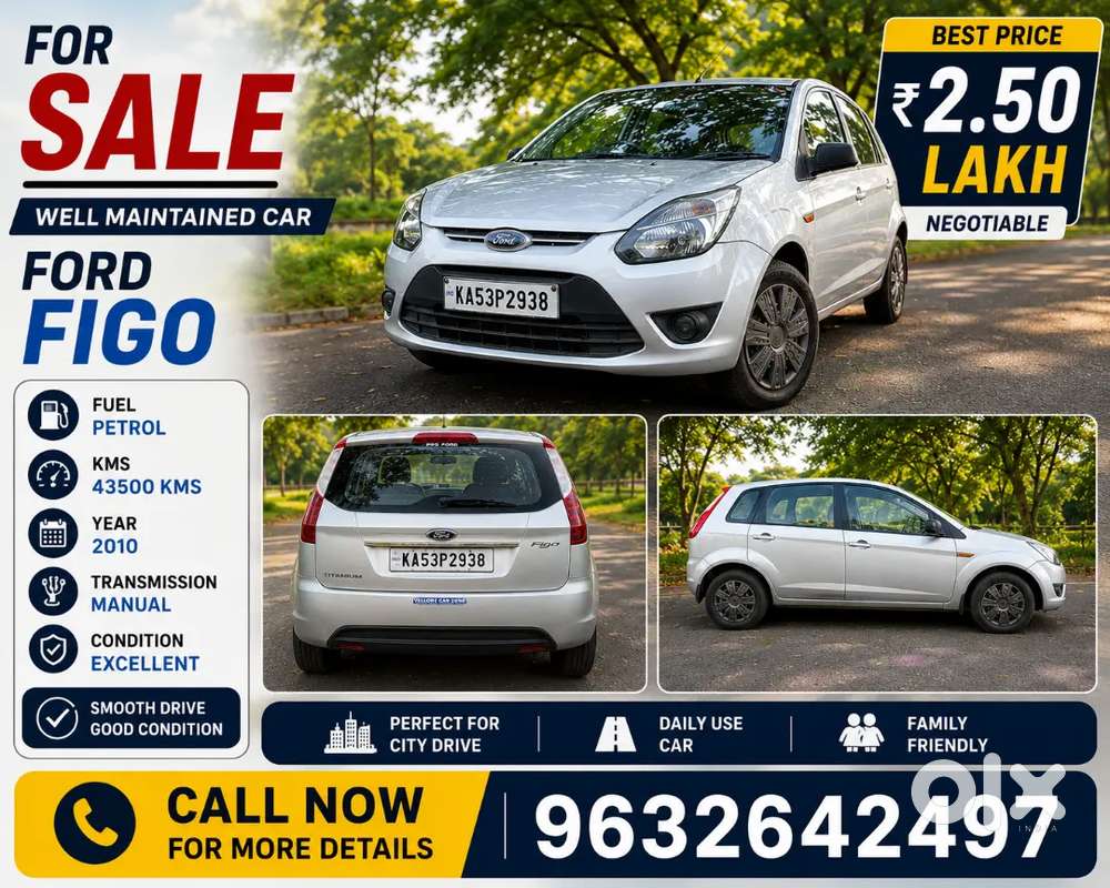 Ford Figo , 2010 Model , Petrol, 43000kms