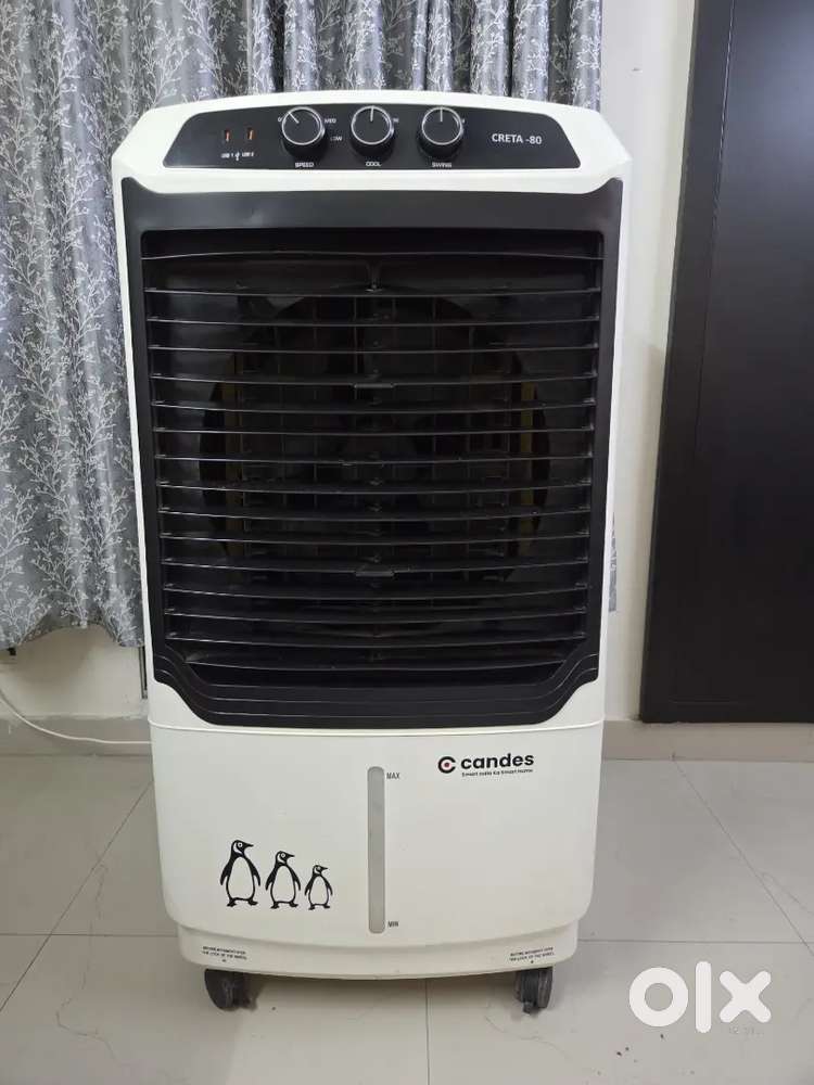 Candes 80 L Room/Personal Air Cooler (White, Black, CRETA) ACs