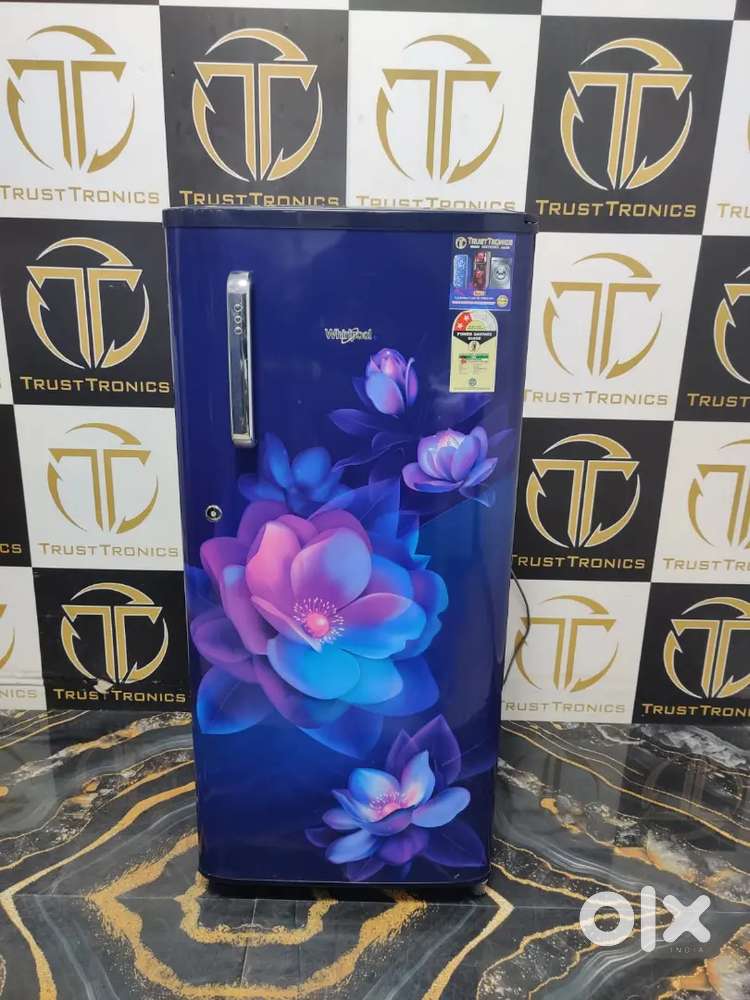 #71 Whirlpool bule flower design Single door fridge with warranty