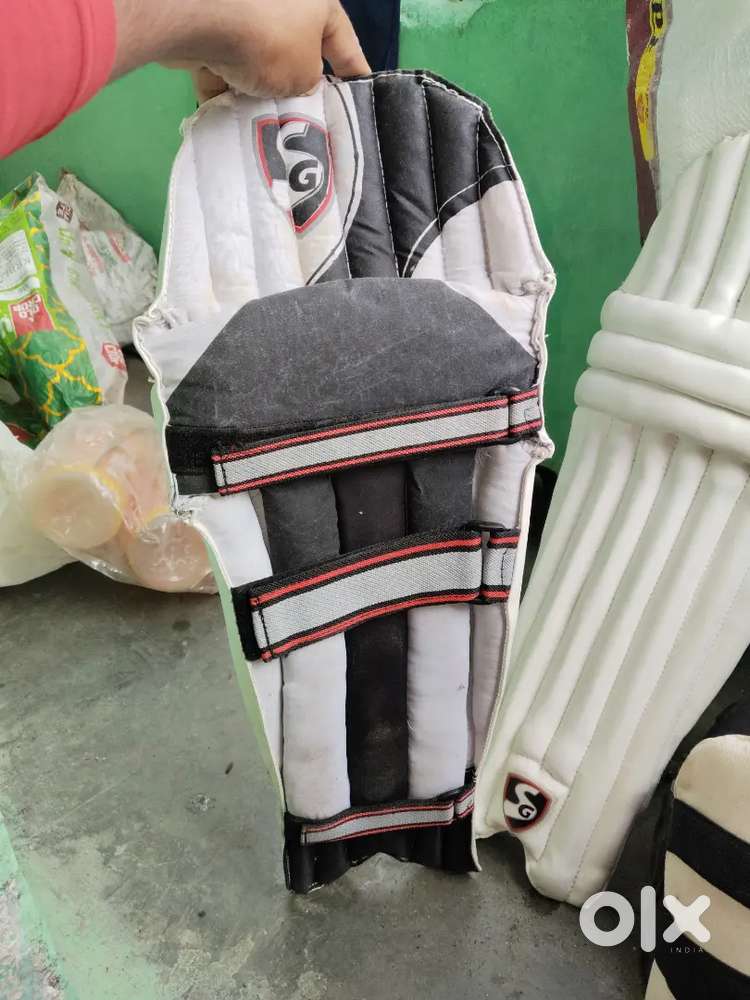 Cricket betting pad and thigh pad and cricket helmet