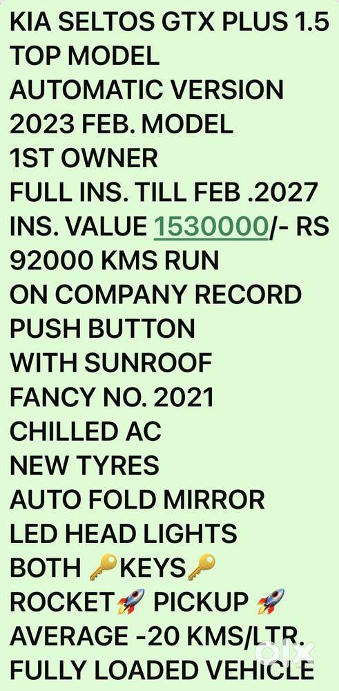Kia Seltos 1.5 Gtx+ Diesel At, 2023, Diesel