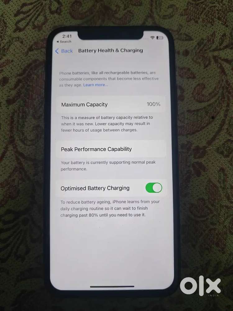 I phone x for sale  100% health