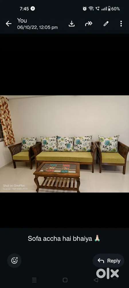 sofa teak wood