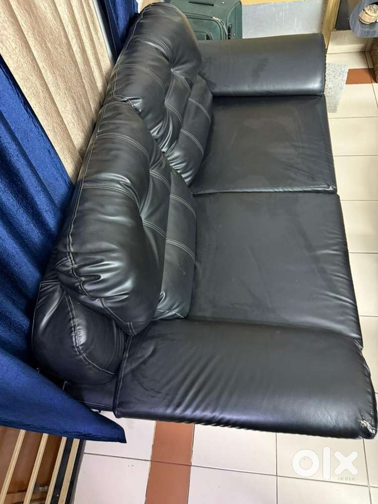 Black leather sofa Sofa Dining 1795343193