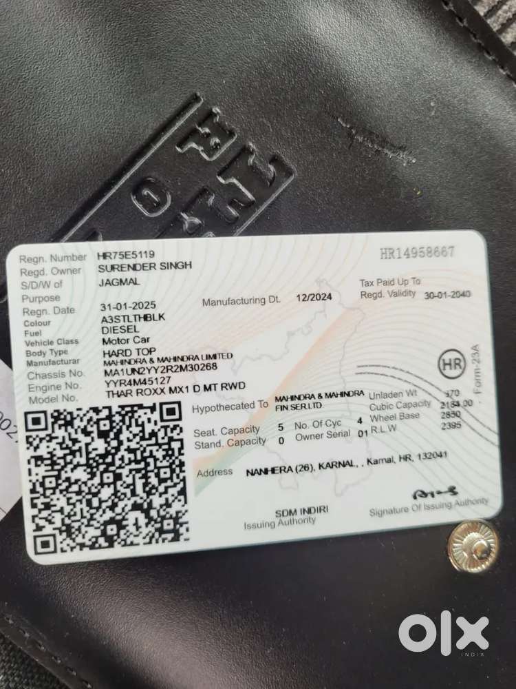 Mahindra Thar Diesel Manual 2025