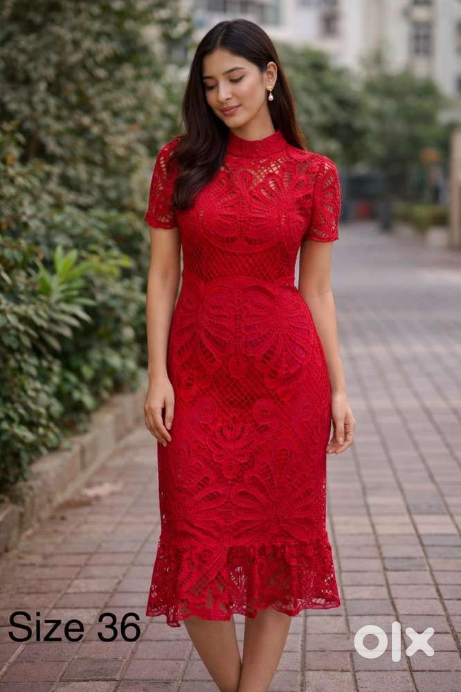 sachin and babi light blue dress Red Lace Evening Dresses main image 0