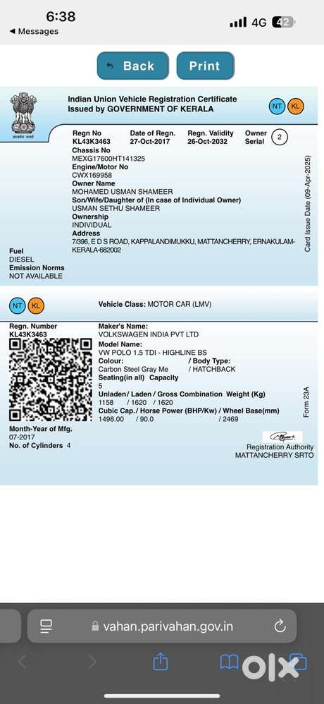 Volkswagen Polo 1.5 Tdi Highline, 2017, Diesel