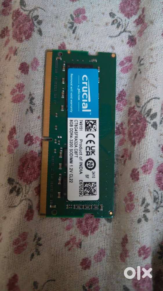 Crucial RAM 8GB DDR4 3200MHz CL22 (or 2933MHz or 2666MHz)