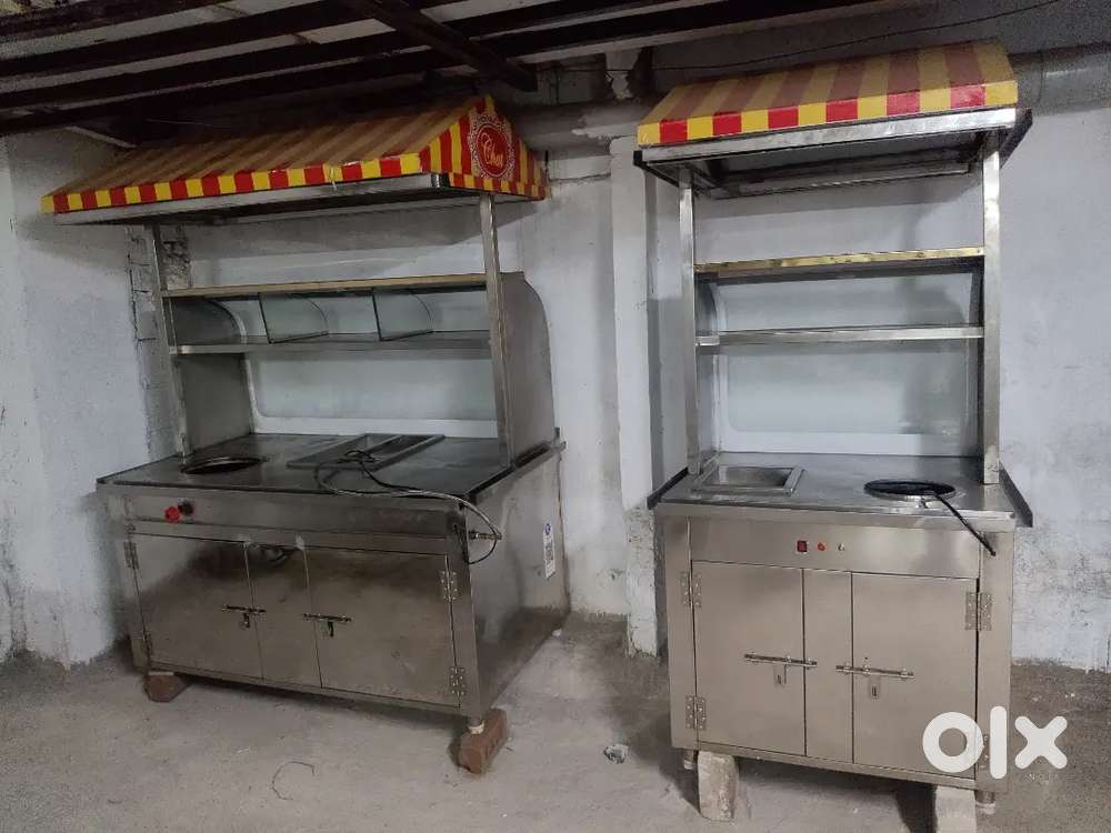 Chat bhandar counter and paani poori counter