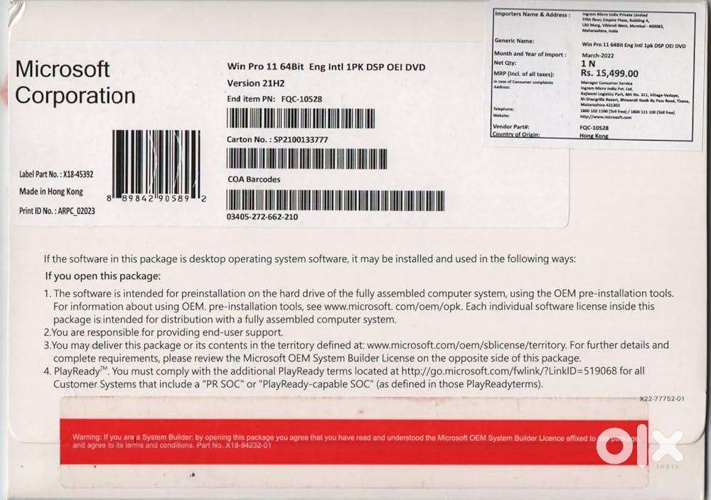 WINDOWS 11 PRO OEM Genuine key