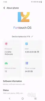 Vivo y16 phon me koi problem nhi hai