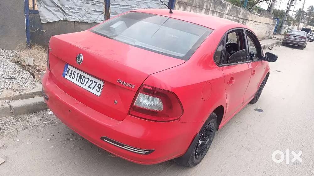 Red Color Skoda Rapid